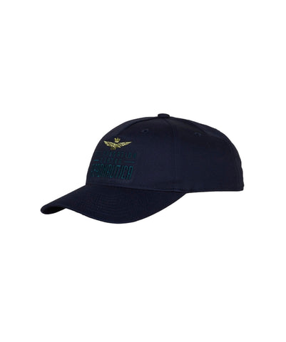 Cotton baseball cap with embroideries