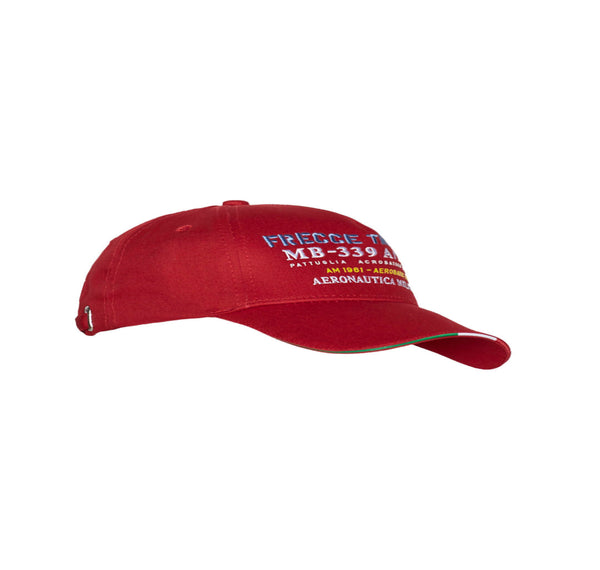 Baseball cap with tricolor piping