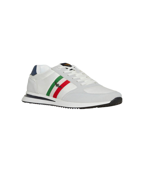 Sneakers with tricolour and eagle